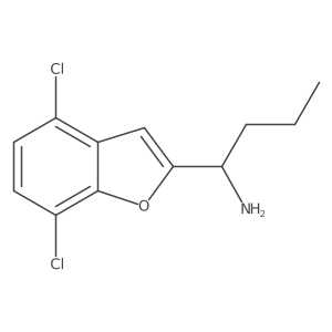 (1S)-1-(4,7-dichloro-1-benzofuran-2-yl)butan-1-amine结构式