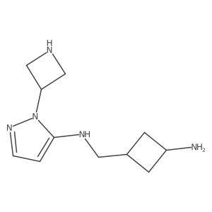 N-[(3-aminocyclobutyl)methyl]-1-(azetidin-3-yl)-1H-pyrazol-5-amine结构式