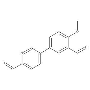5-(3-Formyl-4-methoxyphenyl)pyridine-2-carbaldehyde Structure