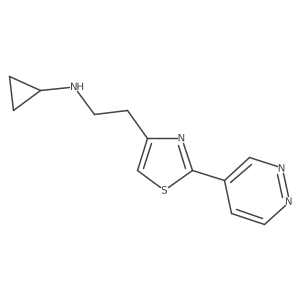 N-{2-[2-(pyridazin-4-yl)-1,3-thiazol-4-yl]ethyl}cyclopropanamine结构式