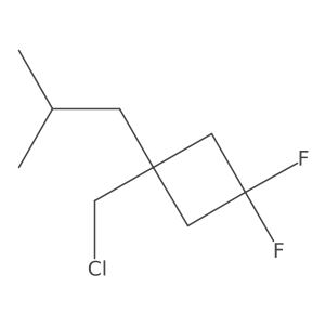 1-(Chloromethyl)-3,3-difluoro-1-(2-methylpropyl)cyclobutane结构式