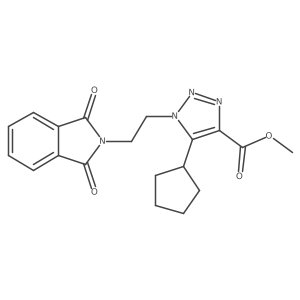 methyl 5-cyclopentyl-1-[2-(1,3-dioxo-2,3-dihydro-1H-isoindol-2-yl)ethyl]-1H-1,2,3-triazole-4-carboxylate Structure