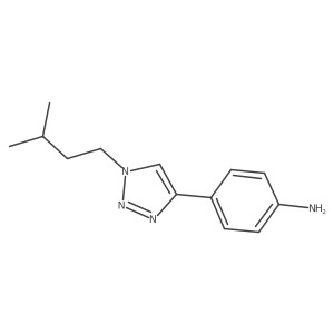 4-[1-(3-methylbutyl)-1H-1,2,3-triazol-4-yl]aniline结构式