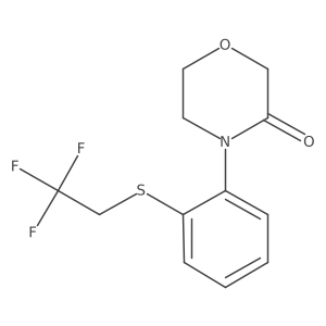 4-{2-[(2,2,2-Trifluoroethyl)sulfanyl]phenyl}morpholin-3-one结构式