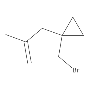 1-(Bromomethyl)-1-(2-methylprop-2-en-1-yl)cyclopropane结构式