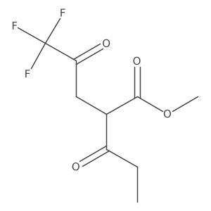 Methyl 5,5,5-trifluoro-4-oxo-2-propanoylpentanoate Structure