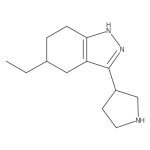 5-ethyl-3-(pyrrolidin-3-yl)-4,5,6,7-tetrahydro-1H-indazole结构式