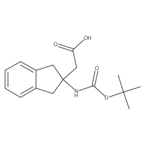 2-(2-{[(tert-butoxy)carbonyl]amino}-2,3-dihydro-1H-inden-2-yl)acetic acid Structure