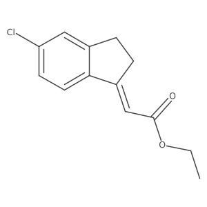 ethyl 2-[(1E)-5-chloro-2,3-dihydro-1H-inden-1-ylidene]acetate结构式