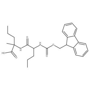 2-[(2S)-2-({[(9H-fluoren-9-yl)methoxy]carbonyl}amino)pentanamido]-2-methylpentanoic acid Structure