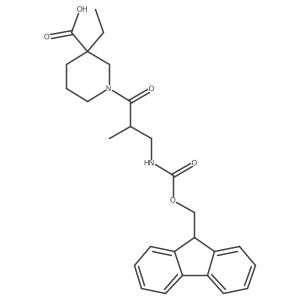 3-ethyl-1-[3-({[(9H-fluoren-9-yl)methoxy]carbonyl}amino)-2-methylpropanoyl]piperidine-3-carboxylic acid Structure