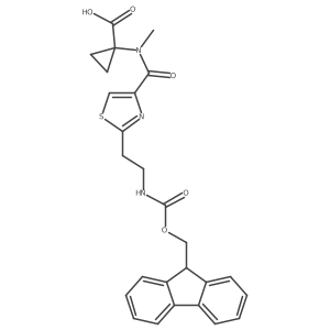 1-{N-methyl2-[2-({[(9H-fluoren-9-yl)methoxy]carbonyl}amino)ethyl]-1,3-thiazole-4-amido}cyclopropane-1-carboxylic acid Structure