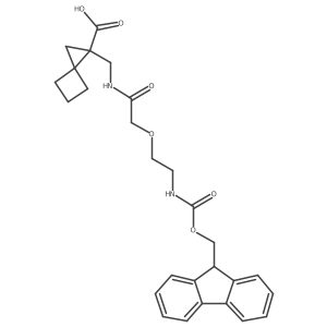 1-({2-[2-({[(9H-fluoren-9-yl)methoxy]carbonyl}amino)ethoxy]acetamido}methyl)spiro[2.3]hexane-1-carboxylic acid Structure