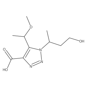 1-(4-hydroxybutan-2-yl)-5-(1-methoxyethyl)-1H-1,2,3-triazole-4-carboxylic acid结构式