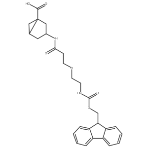 3-{3-[2-({[(9H-fluoren-9-yl)methoxy]carbonyl}amino)ethoxy]propanamido}bicyclo[3.1.0]hexane-1-carboxylic acid Structure