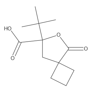 7-Tert-butyl-5-oxo-6-oxaspiro[3.4]octane-7-carboxylic acid Structure