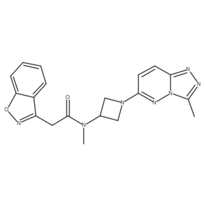 2-(1,2-benzoxazol-3-yl)-N-methyl-N-(1-{3-methyl-[1,2,4]triazolo[4,3-b]pyridazin-6-yl}azetidin-3-yl)acetamide结构式