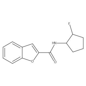 N-(2-fluorocyclopentyl)-1-benzofuran-2-carboxamide结构式