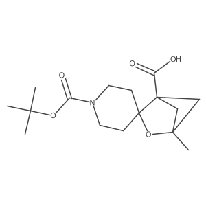 1'-(tert-Butoxycarbonyl)-4-methyl-3-oxaspiro[bicyclo[2.1.1]hexane-2,4'-piperidine]-1-carboxylic acid结构式