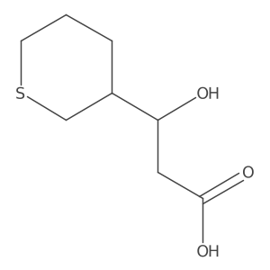 (3R)-3-hydroxy-3-(thian-3-yl)propanoic acid结构式