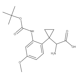 2-Amino-2-[1-(2-{[(tert-butoxy)carbonyl]amino}-4-methoxyphenyl)cyclopropyl]acetic acid结构式