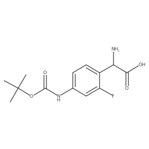 2-Amino-2-(4-{[(tert-butoxy)carbonyl]amino}-2-fluorophenyl)acetic acid Structure