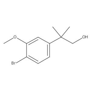 2-(4-Bromo-3-methoxyphenyl)-2-methylpropan-1-ol结构式