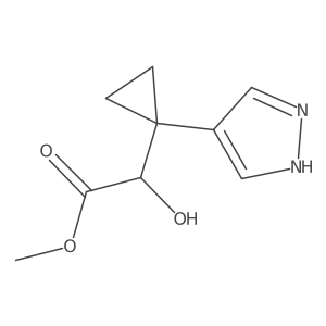 methyl 2-hydroxy-2-[1-(1H-pyrazol-4-yl)cyclopropyl]acetate Structure