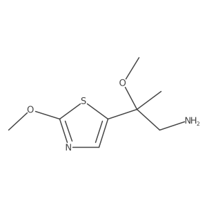 2-Methoxy-2-(2-methoxy-1,3-thiazol-5-yl)propan-1-amine结构式