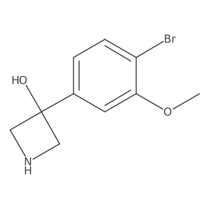 3-(4-Bromo-3-methoxyphenyl)azetidin-3-ol结构式