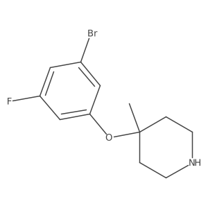 4-(3-Bromo-5-fluorophenoxy)-4-methylpiperidine Structure