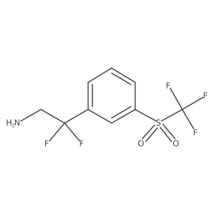 2,2-Difluoro-2-(3-trifluoromethanesulfonylphenyl)ethan-1-amine结构式