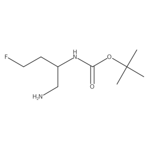 tert-butyl N-(1-amino-4-fluorobutan-2-yl)carbamate结构式