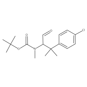 tert-butyl N-[3-(4-chlorophenyl)-3-methyl-1-oxobutan-2-yl]-N-methylcarbamate结构式