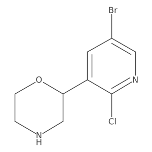 2-(5-Bromo-2-chloropyridin-3-yl)morpholine结构式