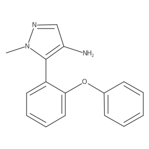 1-methyl-5-(2-phenoxyphenyl)-1H-pyrazol-4-amine Structure