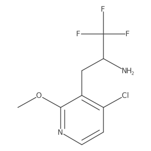 3-(4-Chloro-2-methoxypyridin-3-yl)-1,1,1-trifluoropropan-2-amine Structure