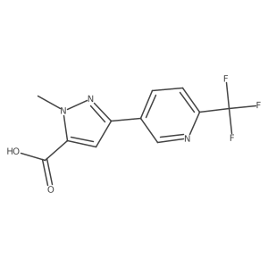 1-methyl-3-[6-(trifluoromethyl)pyridin-3-yl]-1H-pyrazole-5-carboxylic acid结构式