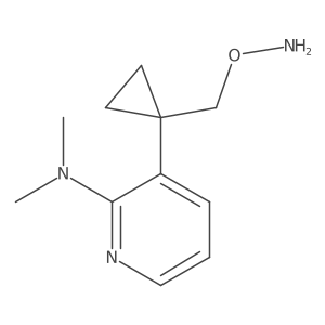 3-{1-[(aminooxy)methyl]cyclopropyl}-N,N-dimethylpyridin-2-amine结构式