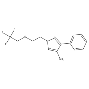 3-Pyridin-2-yl-1-[2-(2,2,2-trifluoroethoxy)ethyl]pyrazol-4-amine结构式