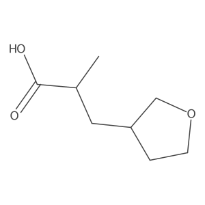 (2S)-2-Methyl-3-(oxolan-3-yl)propanoic acid结构式