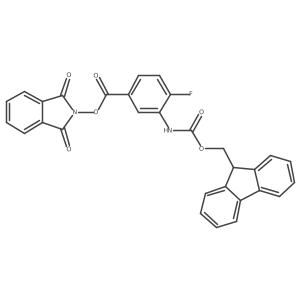 1,3-dioxo-2,3-dihydro-1H-isoindol-2-yl 3-({[(9H-fluoren-9-yl)methoxy]carbonyl}amino)-4-fluorobenzoate Structure