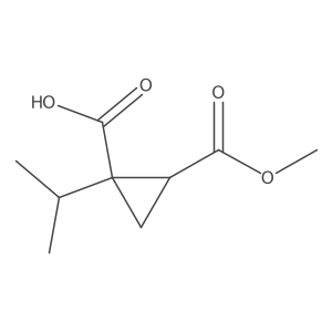 (1R,2R)-2-Methoxycarbonyl-1-propan-2-ylcyclopropane-1-carboxylic acid结构式
