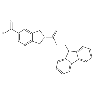 6-(9H-Fluoren-9-ylmethoxycarbonyl)-5,7-dihydropyrrolo[3,4-b]pyridine-3-carboxylic acid结构式