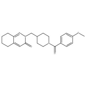 2-{[1-(4-Methoxybenzoyl)piperidin-4-yl]methyl}-2,3,5,6,7,8-hexahydrocinnolin-3-one结构式
