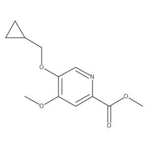 Methyl 5-(cyclopropylmethoxy)-4-methoxy-2-pyridinecarboxylate结构式