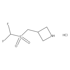 3-(Difluoromethylsulfonylmethyl)azetidine;hydrochloride结构式