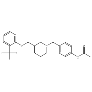 N-(4-{[3-({[3-(trifluoromethyl)pyridin-2-yl]oxy}methyl)piperidin-1-yl]methyl}phenyl)acetamide Structure