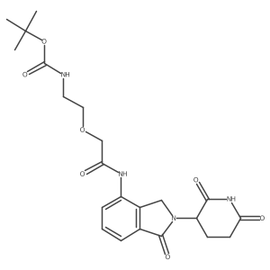 tert-butyl N-[2-[2-[[2-(2,6-dioxo-3-piperidyl)-1-oxo-isoindolin-4-yl]amino]-2-oxo-ethoxy]ethyl]carbamate Structure
