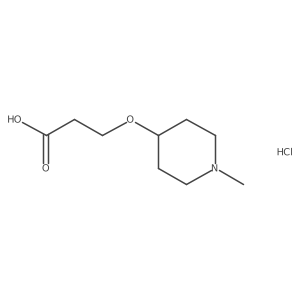 3-(1-Methylpiperidin-4-yl)oxypropanoic acid;hydrochloride Structure